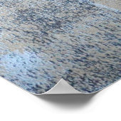 『あれがシンプル』グレーとベージュ抽象芸術アート ポスター (角)