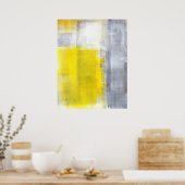 「あれだよ」グレーとイエローの抽象芸術アートのポスター ポスター (キッチン)