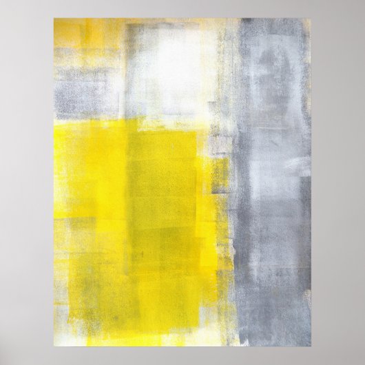 「あれだよ」グレーとイエローの抽象芸術アートのポスター ポスター (正面)