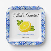 あれはアモアだ |レモ地中海のンブライダルシャワー ペーパープレート (正面)