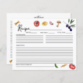 あれはアモアイタリアンインスパイアレシピカード (正面/裏面)