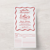 あれはアモアイタリアンテーマブライダルシャワー オールインワン招待状 (内側)