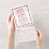 あれはアモアイタリアンテーマブライダルシャワー オールインワン招待状 (貼ってはがせる)