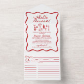 あれはアモアイタリアンテーマブライダルシャワー オールインワン招待状 (内側)