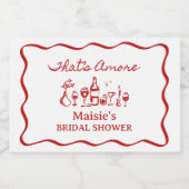 あれはアモアイタリアンテーマブライダルシャワー スパークリングワインラベル (シングルラベル)