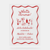 あれはアモアイタリアンテーマリハーサル夕食看板 アクリルサイン (正面)