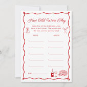 あれはアモアブライダルシャワーは年齢のゲームカードを推測 招待状 (正面)