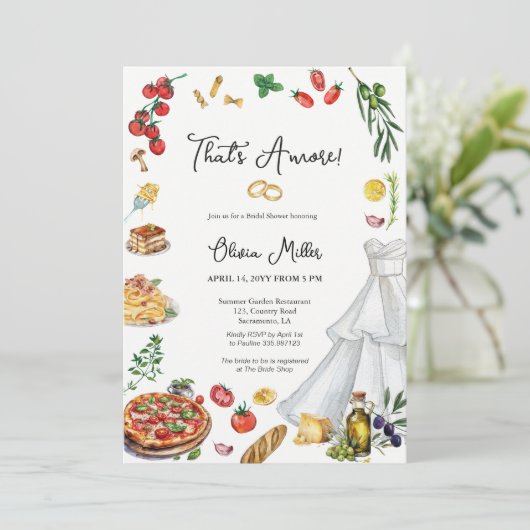 あれはアモアブライダルシャワーイタリアンスタイル 招待状 (スタンド正面)