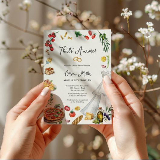 あれはアモアブライダルシャワーイタリアンスタイル 招待状