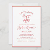 あれはアモアブライダルシャワーイタリアン手描き赤 招待状 (正面)