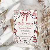 あれはアモアブライダルシャワーイタリアン手描き 招待状