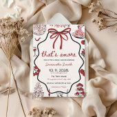 あれはアモアブライダルシャワーイタリアン手描き 招待状