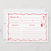 あれはアモアブライダルシャワーレシピカード 招待状 (正面)