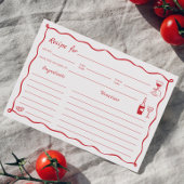 あれはアモアブライダルシャワーレシピカード 招待状