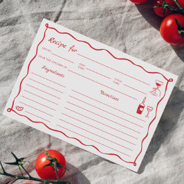 あれはアモアブライダルシャワーレシピカード 招待状