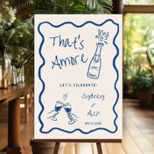 あれはアモア婚約パーティウェルカムサインブルー