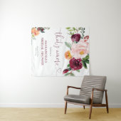 あれはアモア秋フローラブルゴーニュブライダルシャワー タペストリー (インサイチュ(横))