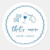 「あれはアモア」手書きブライダルシャワー ラウンドシール (正面)