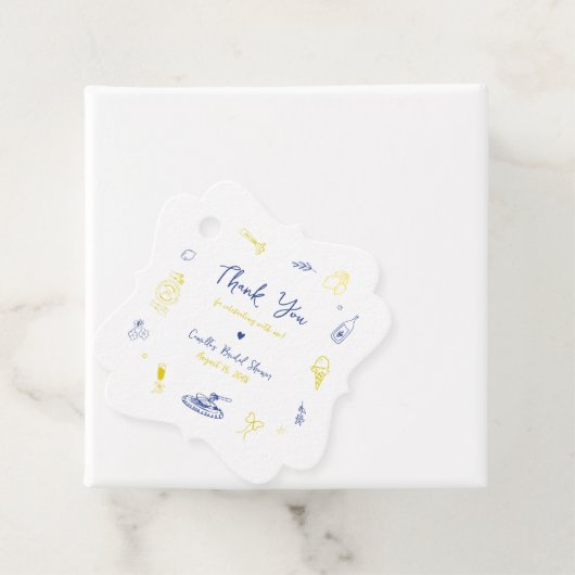 あれはアモーアの手描きイタリアンブライダルシャワー フェイバータグ (インサイチュ)