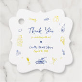 あれはアモーアの手描きイタリアンブライダルシャワー フェイバータグ (正面)