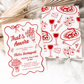 あれはアモーアの手描きイタリアンブライダルシャワー 招待状