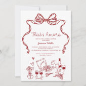 あれはアモーアの手描きブライダルシャワー 招待状 (正面)