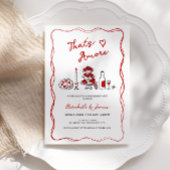 あれはアモーア手描き赤い婚約パーティ 招待状