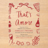 あれはアモーレお洒落イタリアン婚約パーティ アクリル招待状 (正面)