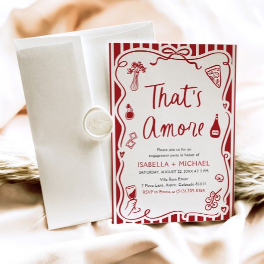 あれはアモーレお洒落イタリアン婚約パーティ 招待状