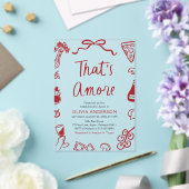 あれはアモーレお洒落ピイタリアンザブライダルシャワー アクリル招待状 (インサイチュ (ウェディング))