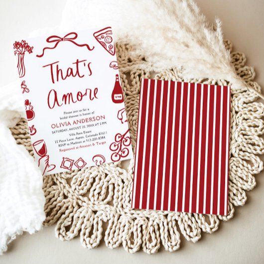 あれはアモーレお洒落ピイタリアンザブライダルシャワー 招待状