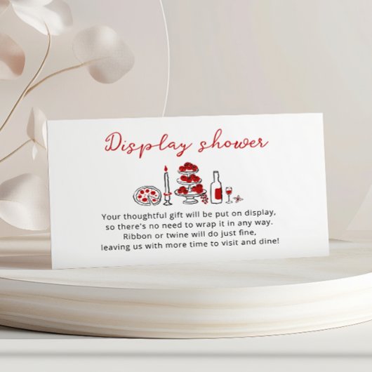 あれはアモーレお洒落レッドイタリアン・ディスプレイ・シャワー エンクロージャーカード