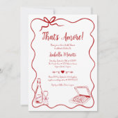 あれはアモーレお洒落手描きブライダルシャワー 招待状 (正面)
