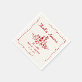 あれはアモーレイタリアンエンゲージ描ブライダルシャワー スタンダードカクテルナプキン (角)