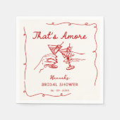 あれはアモーレイタリアンエンゲージ描ブライダルシャワー スタンダードカクテルナプキン (正面)