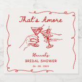 あれはアモーレイタリアンエンゲージ描ブライダルシャワー スパークリングワインラベル (シングルラベル)