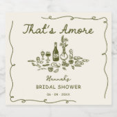 あれはアモーレイタリアンエンゲージ描ブライダルシャワー スパークリングワインラベル (シングルラベル)