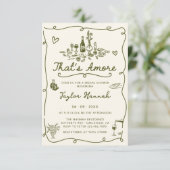 あれはアモーレイタリアンエンゲージ描ブライダルシャワー 招待状 (スタンド正面)