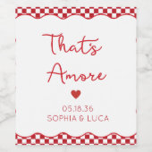 あれはアモーレイタリアンシック結婚の赤パーソナライズされただ ワインラベル (シングルラベル)