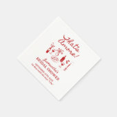 あれはアモーレイタリアンピザブライダルシャワー スタンダードカクテルナプキン (角)