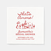 あれはアモーレイタリアンピザブライダルシャワー スタンダードカクテルナプキン (正面)