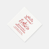 あれはアモーレイタリアンピザブライダルシャワー スタンダードカクテルナプキン (角)