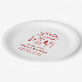 あれはアモーレイタリアンピザブライダルシャワー ペーパープレート (アングル)