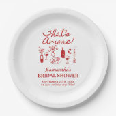 あれはアモーレイタリアンピザブライダルシャワー ペーパープレート (正面)
