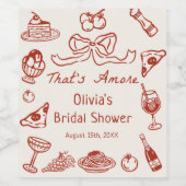 あれはアモーレイタリアンピザブライダルシャワー ワインラベル (シングルラベル)