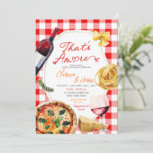 あれはアモーレイタリアンピザワインカップルのシャワー 招待状 (スタンド正面)