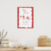 あれはアモーレイタリアンピザワインブライダルシャワーサイン ポスター (キッチン)