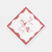 あれはアモーレイタリアンピザワインブライダルシャワー スタンダードランチョンナプキン (角)