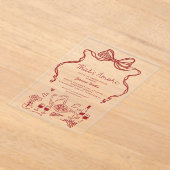 あれはアモーレイタリアンブライダルシャワー アクリル招待状 (レイダウン)