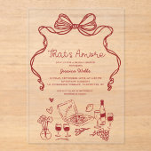 あれはアモーレイタリアンブライダルシャワー アクリル招待状 (正面)